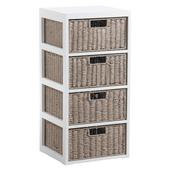 Photo NCM3010 : Wood and paper rope chest of 4 drawers