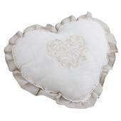 Photo NCO1800 : Linen and cotton heart-shaped cushion