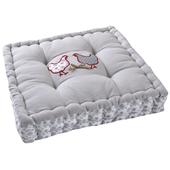 Photo NCO2320 : Coussin poule rectangulaire en coton et lin