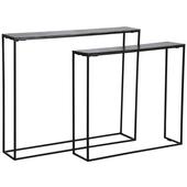 Photo NCS133S : Antique zinc metal console tables