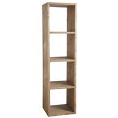 Photo NET2124 : Waxed spruce wood cabinet 4 shelves