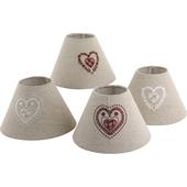 Photo NLA1490 : Lampshade with embroidered heart design