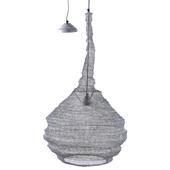 Photo NLA2141 : Hanging whitewashed metal lamp