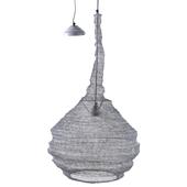 Photo NLA2141 : Lampe suspension en métal gris blanchi