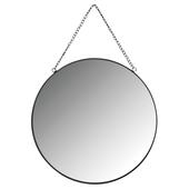 Photo NMI1660V : Round black metal mirror