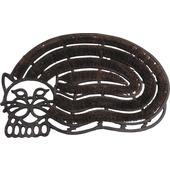 Photo NPA1450 : Cast iron cat door mat with palm brush