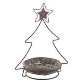 Photo NPR1581 : Metal and willow Christmas tree stand