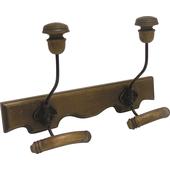 Photo NPT1142 : Wood and metal 2 hook hanger