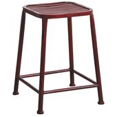 Photo NTB1752 : Antic red metal square stool