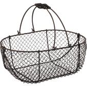 Photo PAM1010 : Rusty wire basket with movable handles