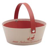 Photo PAM4430 : Round cardboard basket with handle Ambiance Gourmande