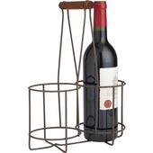 Photo PBO1730 : Rusty finish metal bottle holder