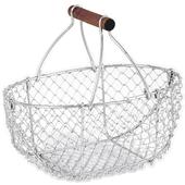 Photo PEN1260 : Silver finish wire basket with handle