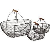 Photo PME118S : Rusty wire baskets with handle