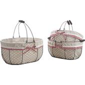 Photo PME123SJ : Rusty wire baskets with movable handles