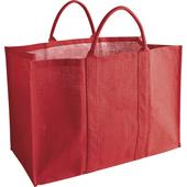 Photo SBU1050 : Sac à bûches en jute rouge