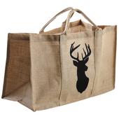 Photo SBU1190 : Plastic-coated jute log bag with deer