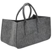 Photo SBU1220 : Sac à bûches gris en feutrine