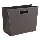 Photo SFA2490 : Rectangular taupe simili leather magazine rack