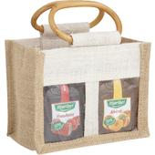 Photo VBO1650 : Jute bag 2 compartments