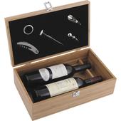 Photo VBO1840 : Bamboo wine box with 5 accessories