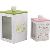 Photo VBT216SV : Wood and glass tea boxes