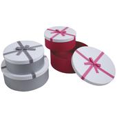 Photo VBT2811 : Round cardboard gift box with knot