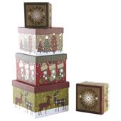 Photo VBT298S : Square carboard Christmas boxes