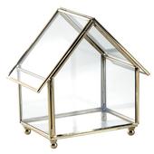 Photo VCO2480V : Brass and glass house-shaped box