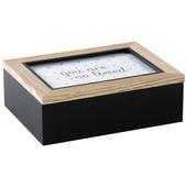 Photo VCP1220V : Black wooden box with photo frame on top