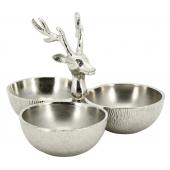 Photo CAN1570 : Engraved aluminium serve bowls Deer