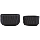 Photo CCO929SV : Matt black ceramic baskets