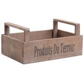 Photo CDA4860 : Wood basket with printing Produits du Terroir