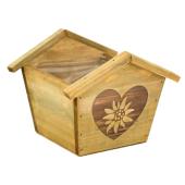 Photo CFA2860P : Burned wood and stained wood flower planters