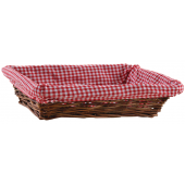 Photo CMA2060C : Rectangular unpeeled willow basket