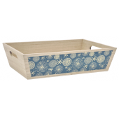 Photo CMA4900 : Rectangular pine basket Snowflake