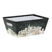 Photo CMA5210 : High rectangular basket Christmas town