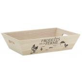 Photo CMA5270 : Pine wood rectagnular basket - 