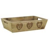 Photo CMA5360 : Pine wod basket - Heart and Edelweiss