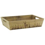 Photo CMA5370 : Pine wod basket - Deers