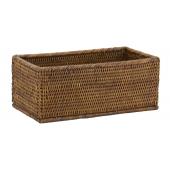 Photo CRA1140 : Corbeille de rangement en rotin antique