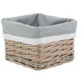 Photo CRA3980C : Grey willow and cotton basket