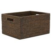 Photo CRA4321 : Antic rattan storage basket