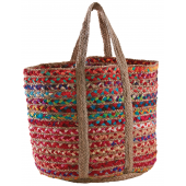 Photo CRA5630 : Natural jute and cotton basket