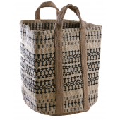 Photo CRA5640 : Black and white jute bag