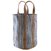 Photo CRA5660 : Bleached and natural jute and cotton bag