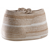 Photo CRA5760 : Corbeille de rangement beige et blanc