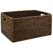 Photo CRA590S : Antique rattan storage basket