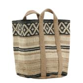 Photo CRA6270 : Natural and stained jute basket
