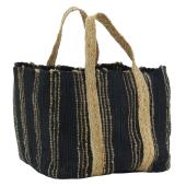 Photo CRA6280 : Natural and black jute basket